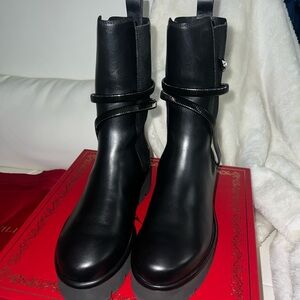 Rene Caovilla Biker Snake Boots. Black Sz 38 (8). Brand New.
